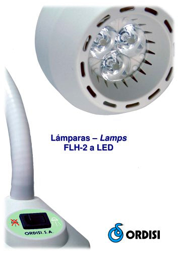 Lámpara FLH-2 Led para examen Cuello de Ganso Rodable